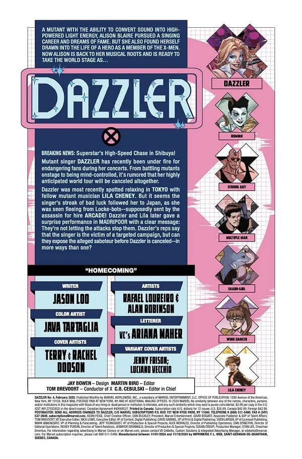 Interior preview page from DAZZLER #4 TERRY DODSON COVER