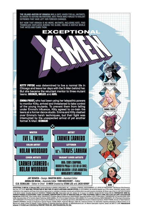 Interior preview page from EXCEPTIONAL X-MEN #4 CARMEN CARNERO COVER