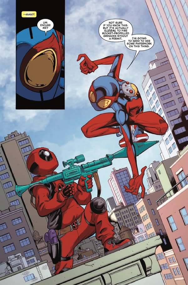 Interior preview page from KIDPOOL/SPIDER-BOY #1 HUMBERTO RAMOS COVER