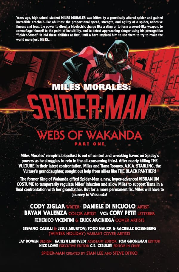 Interior preview page from MILES MORALES: SPIDER-MAN #27 FEDERICO VICENTINI COVER