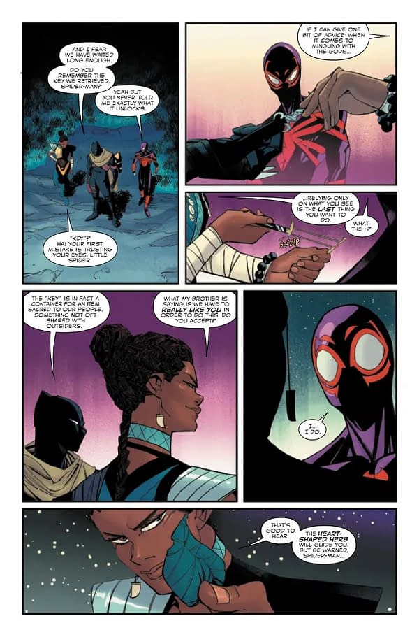 Interior preview page from MILES MORALES: SPIDER-MAN #28 FEDERICO VICENTINI COVER