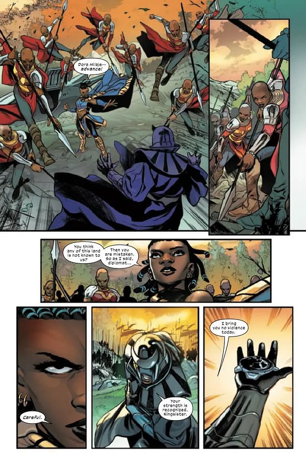 Interior preview page from ULTIMATE BLACK PANTHER #11 STEFANO CASELLI COVER