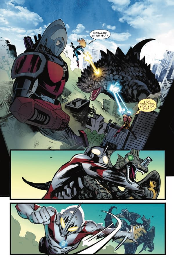 Interior preview page from ULTRAMAN X AVENGERS #3 DIKE RUAN COVER