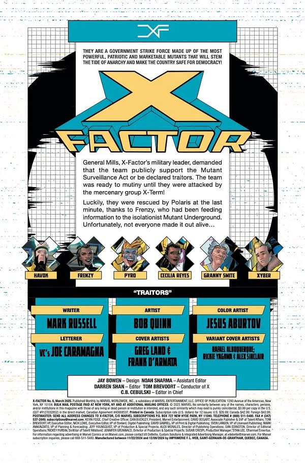 Interior preview page from X-FACTOR #6 GREG LAND COVER