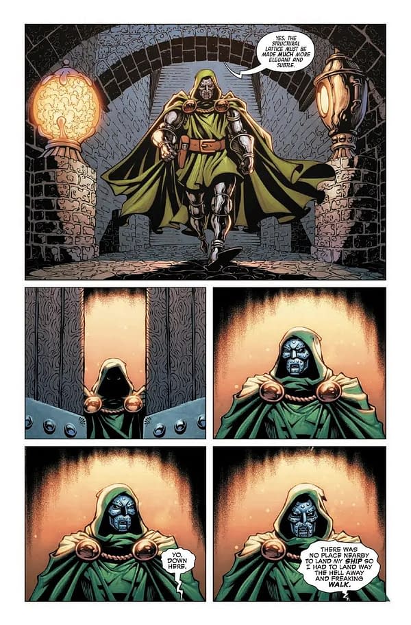 Interior preview page from DOCTOR DOOM AND ROCKET RACCOON #1 GARY FRANK COVER