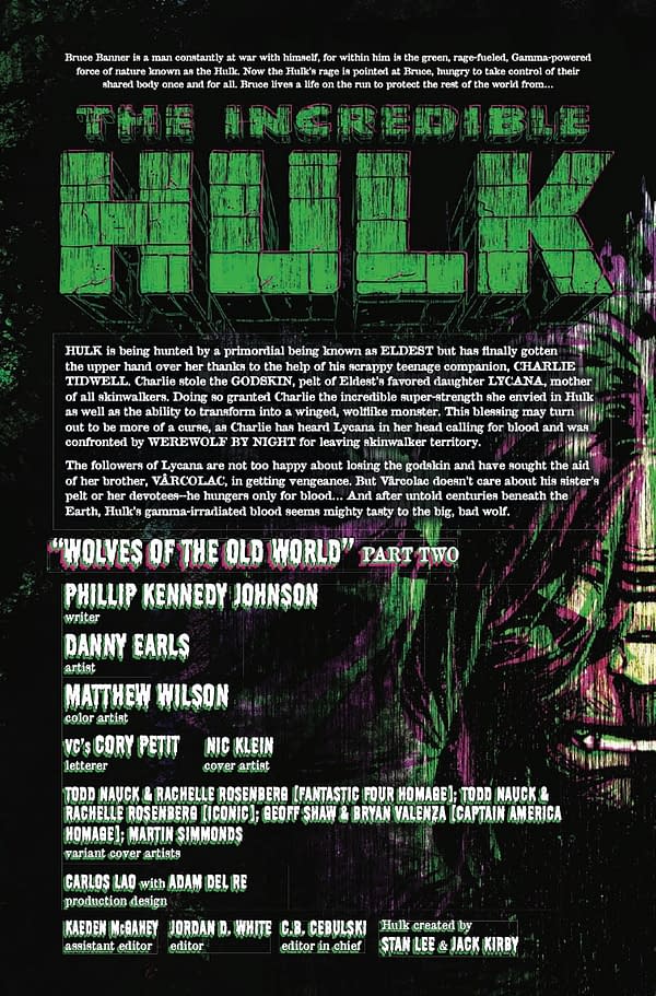 Interior preview page from INCREDIBLE HULK #21 NIC KLEIN COVER