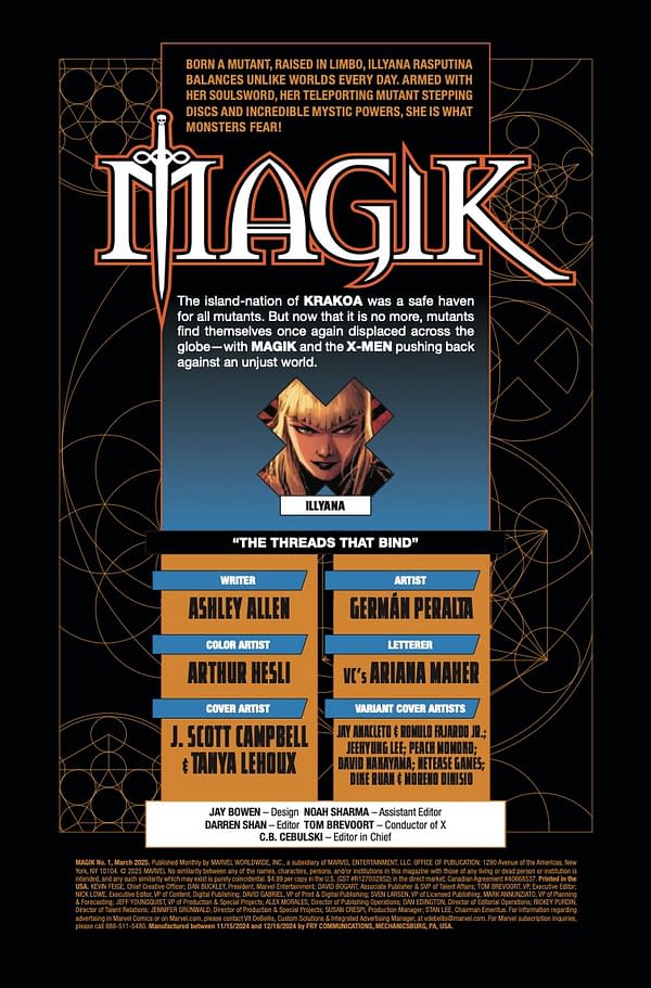 Interior preview page from MAGIK #1 J SCOTT CAMPBELL COVER