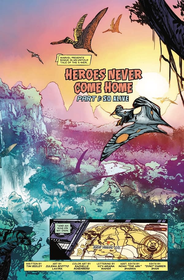 Interior preview page from ROGUE: THE SAVAGE LAND #1 KAARE ANDREWS COVER