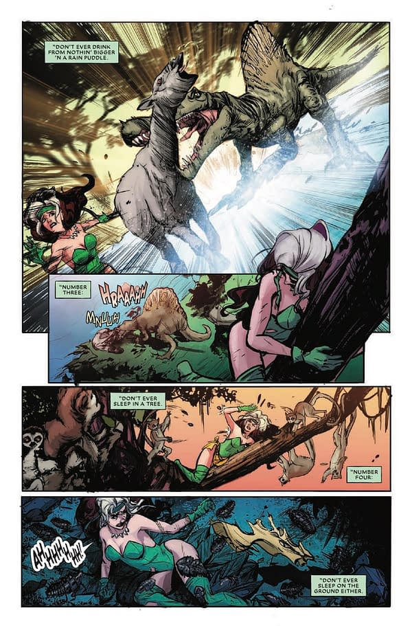 Interior preview page from ROGUE: THE SAVAGE LAND #1 KAARE ANDREWS COVER