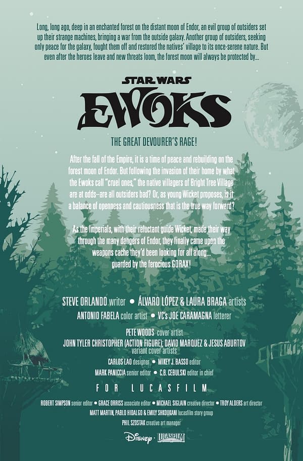 Interior preview page from STAR WARS: EWOKS #4 PETE WOODS COVER