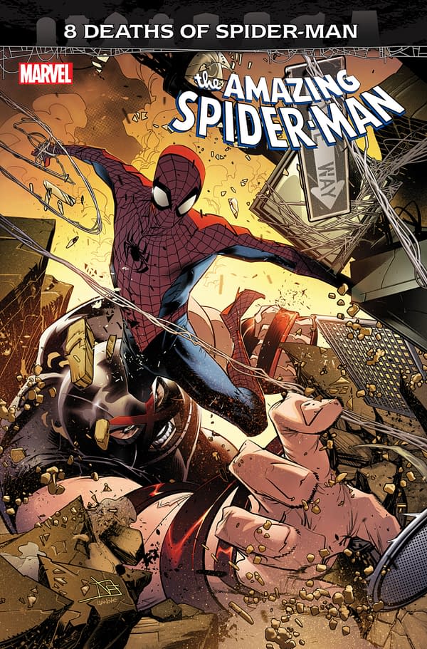 Cover image for AMAZING SPIDER-MAN #68.DEATHS FEDERICO VICENTINI VARIANT