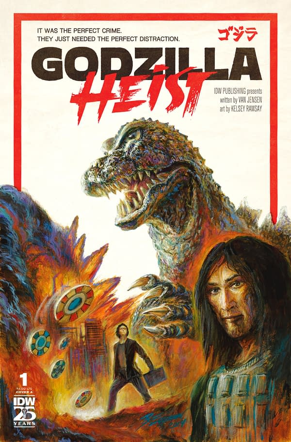 Cover image for GODZILLA: HEIST #1 BOB EGGLETON COVER