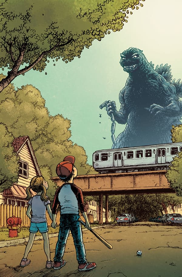 Cover image for Godzilla Vs. America: Chicago Variant RI (50) (Burnham Full Art)