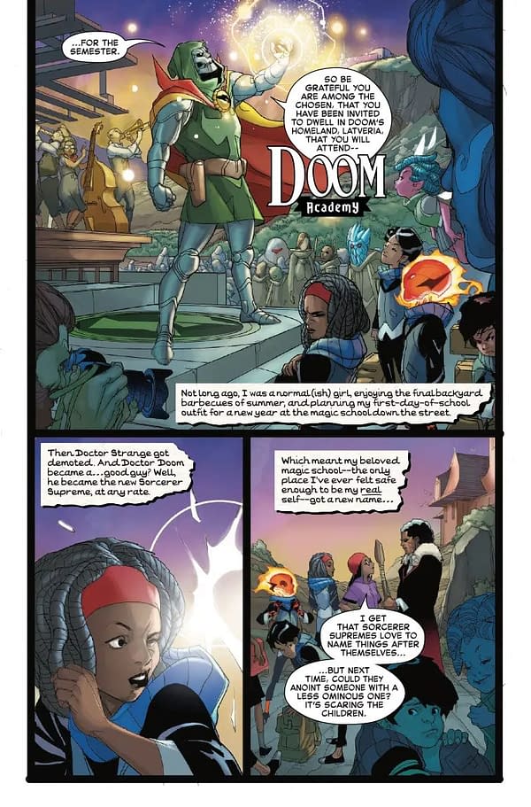 Interior preview page from DOOM ACADEMY #1 PABLO VILLALOBOS COVER