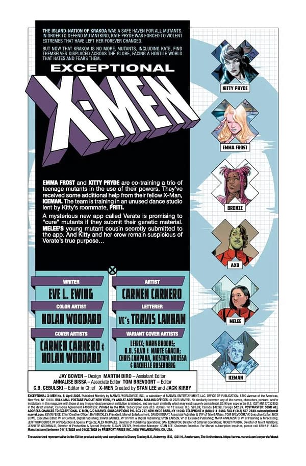 Interior preview page from EXCEPTIONAL X-MEN #6 CARMEN CARNERO COVER