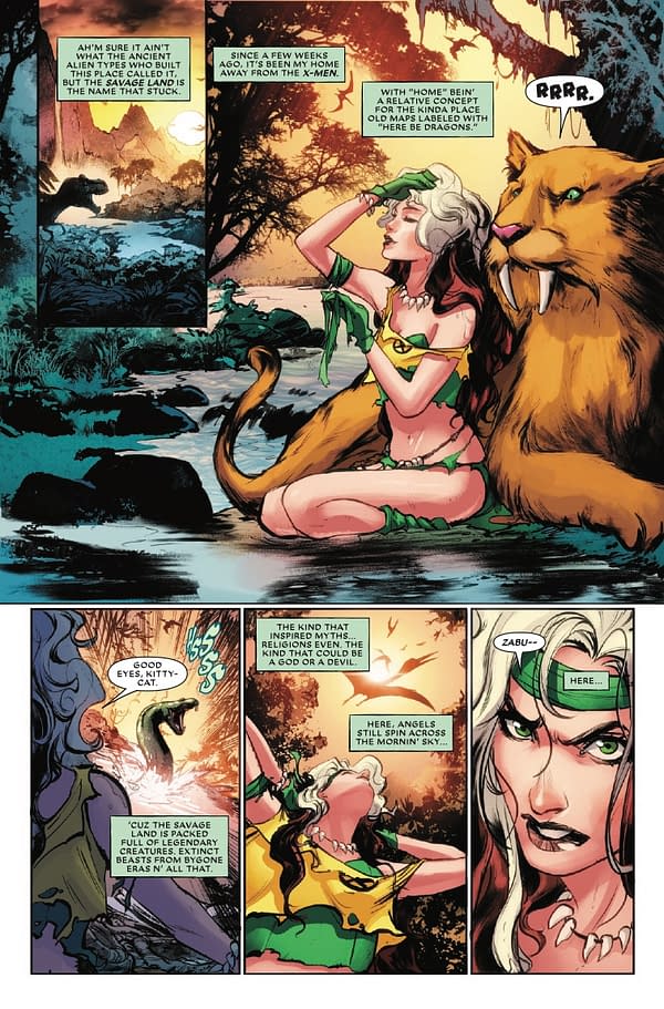 Interior preview page from ROGUE: THE SAVAGE LAND #2 KAARE ANDREWS COVER