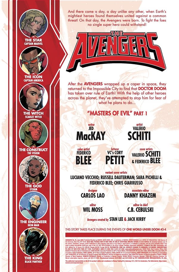 Interior preview page from AVENGERS #25 VALERIO SCHITI COVER