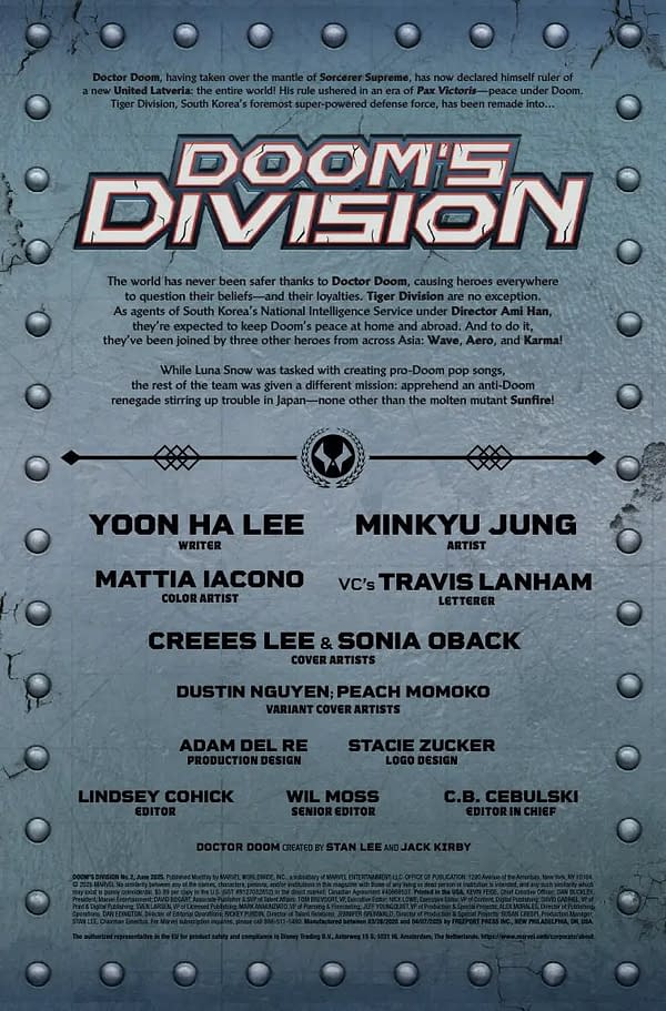 Interior preview page from DOOM'S DIVISION #2 CREEES LEE COVER