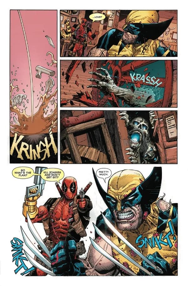 Interior preview page from DEADPOOL/WOLVERINE #4 JOSHUA CASSARA COVER