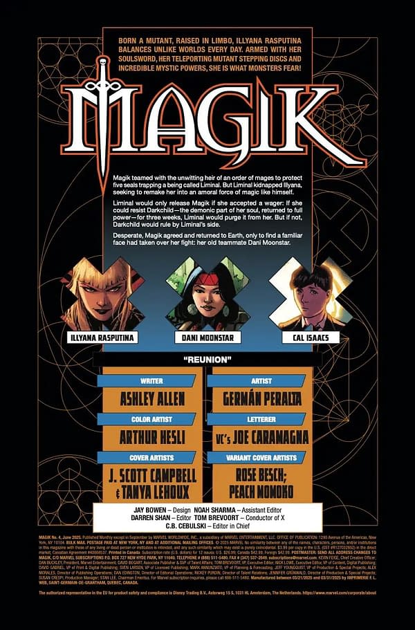 Interior preview page from MAGIK #4 J SCOTT CAMPBELL COVER