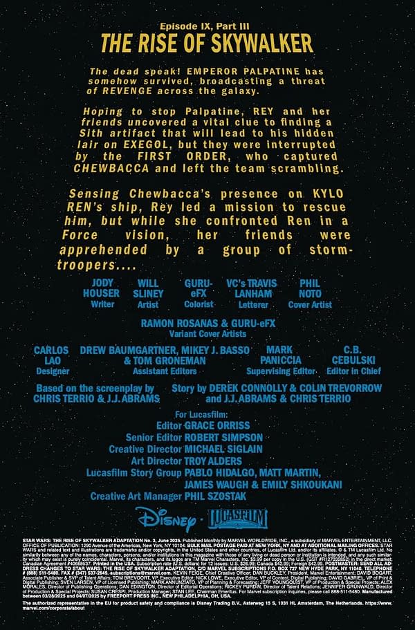 Interior preview page from STAR WARS: RISE OF SKYWALKER ADAPTATION #3 PHIL NOTO COVER