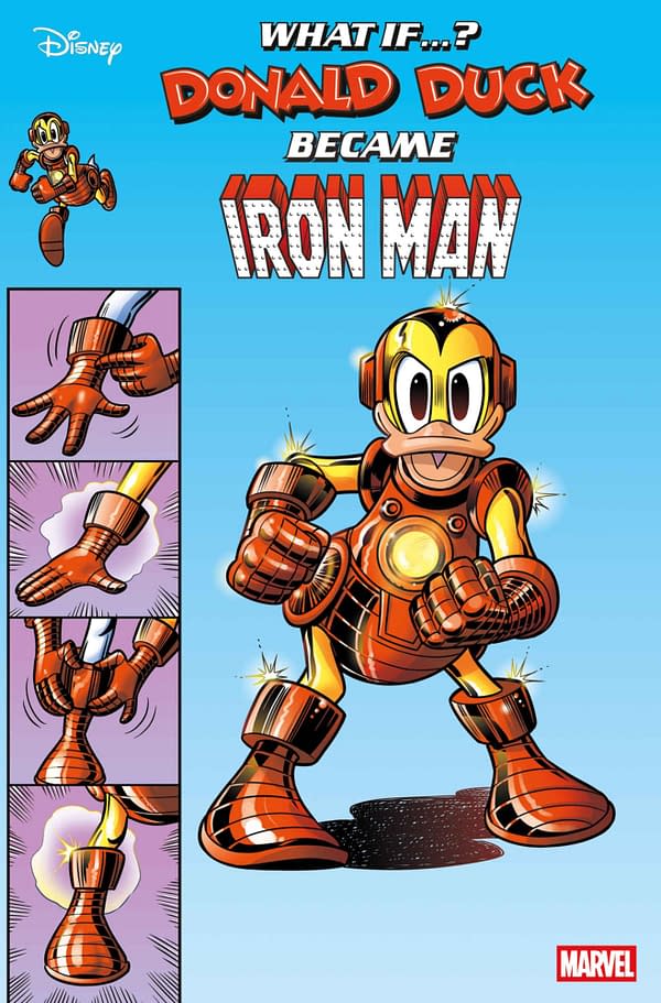 Cover image for WHAT IF DONALD DUCK BECAME IRON MAN #1 DONALD  SOFFRITTI COVER