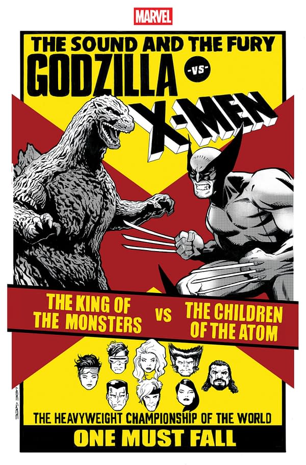 Cover image for GODZILLA VS. X-MEN #1 LEE GARBETT VERSUS VARIANT