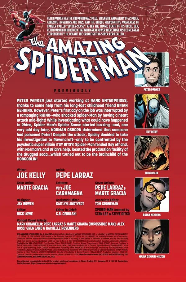 Interior preview page from AMAZING SPIDER-MAN #4 PEPE LARRAZ COVER