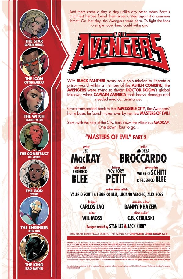 Interior preview page from AVENGERS #26 VALERIO SCHITI COVER