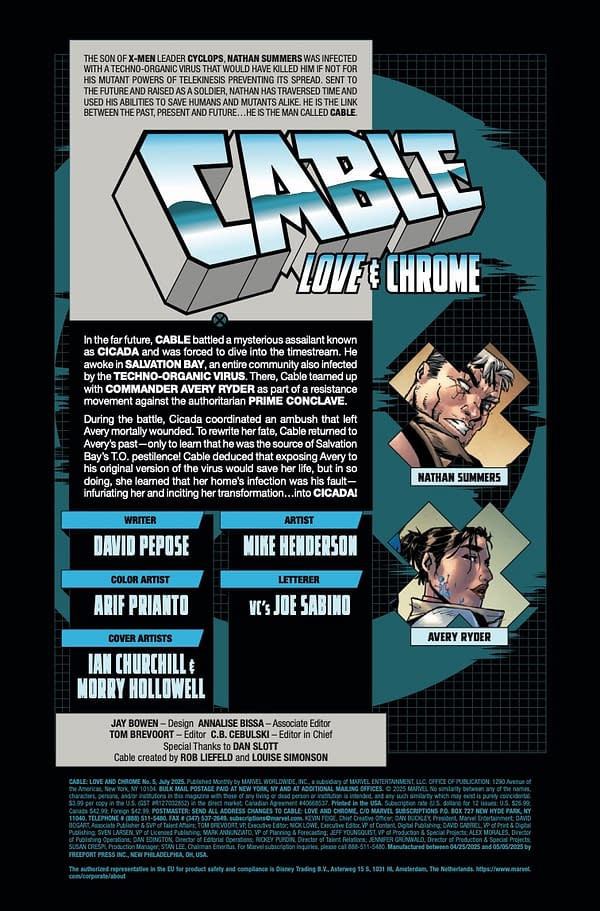 Interior preview page from CABLE: LOVE AND CHROME #5 IAN CHURCHILL COVER