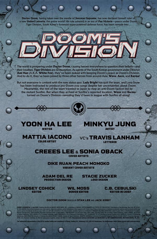 Interior preview page from DOOM'S DIVISION #3 CREEES LEE COVER