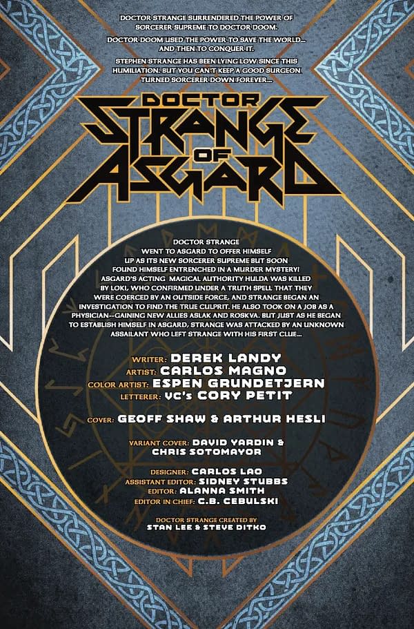 Interior preview page from DOCTOR STRANGE OF ASGARD #3 GEOFF SHAW COVER