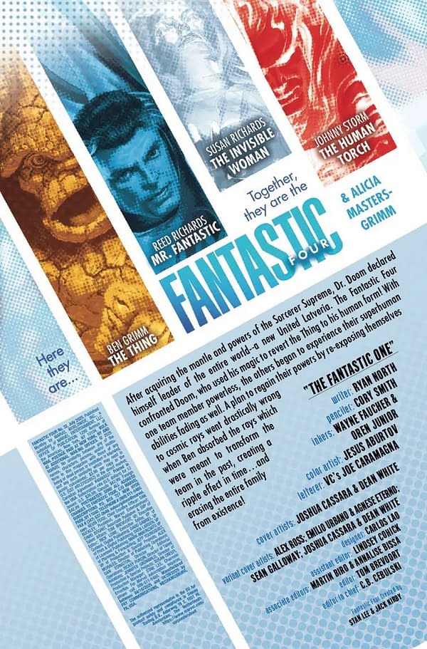 Interior preview page from FANTASTIC FOUR #32 JOSHUA CASSARA COVER