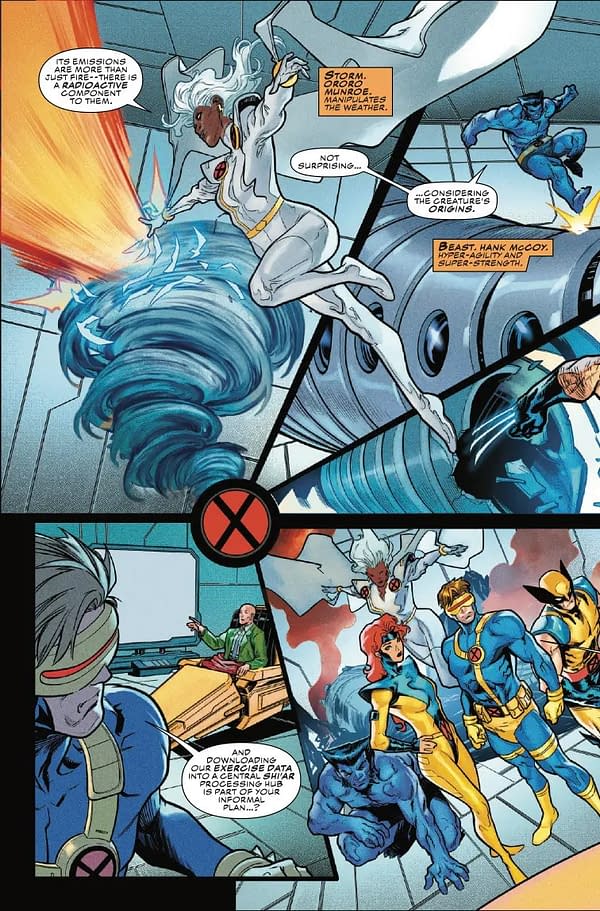 Interior preview page from GODZILLA VS. X-MEN #1 TONY DANIEL COVER