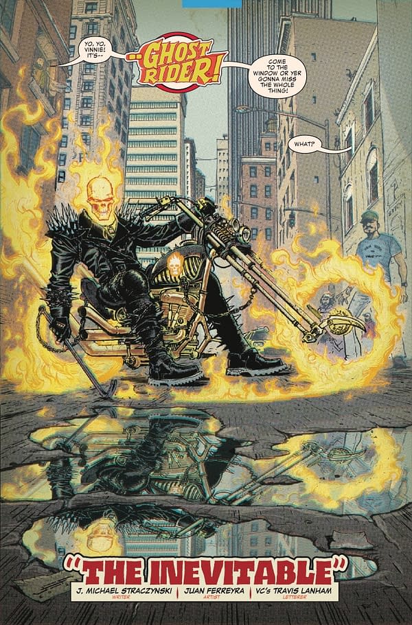 Interior preview page from GHOST RIDER VS. GALACTUS #1 TERRY DODSON COVER