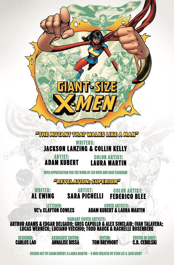 Interior preview page from GIANT-SIZE X-MEN #1 ADAM KUBERT COVER