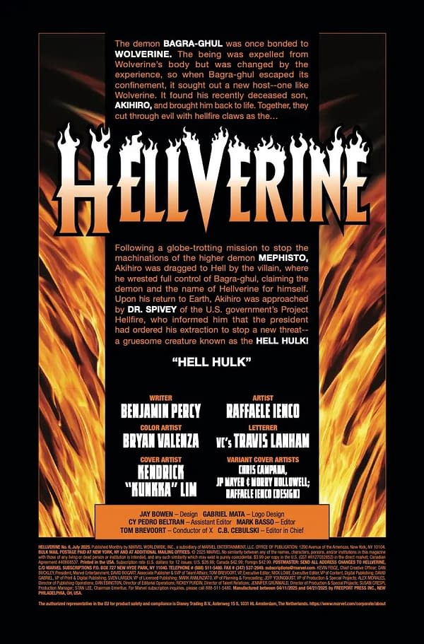 Interior preview page from HELLVERINE #6 KENDRICK "KUNKKA" LIM COVER