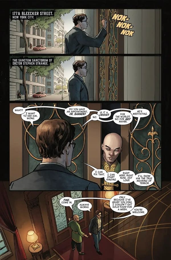 Interior preview page from HULK AND DOCTOR STRANGE #1 TERRY DODSON COVER