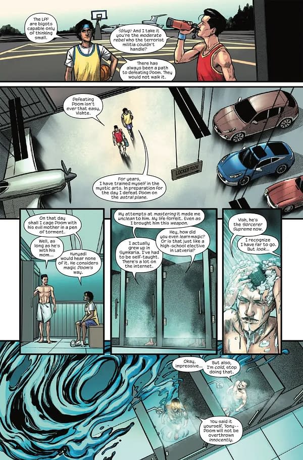 Interior preview page from IRON MAN #8 YASMINE PUTRI COVER