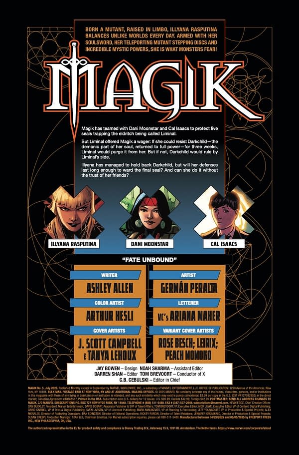 Interior preview page from MAGIK #5 J SCOTT CAMPBELL COVER