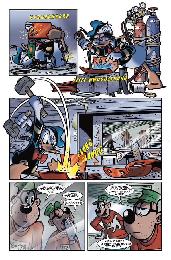 Interior preview page from WHAT IF DONALD DUCK BECAME IRON MAN #1 DONALD  SOFFRITTI COVER