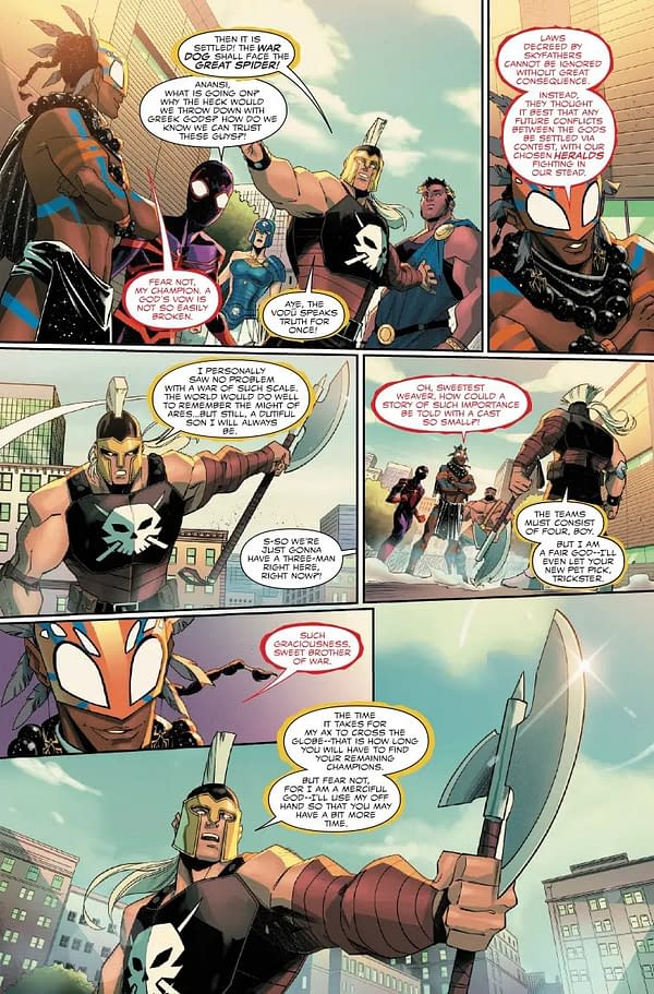 Interior preview page from MILES MORALES: SPIDER-MAN #33 FEDERICO VICENTINI COVER