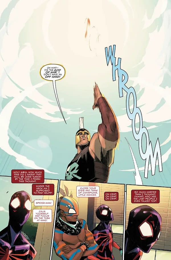 Interior preview page from MILES MORALES: SPIDER-MAN #33 FEDERICO VICENTINI COVER