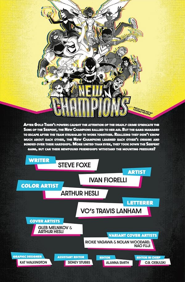 Interior preview page from NEW CHAMPIONS #5 GLEB MELNIKOV COVER