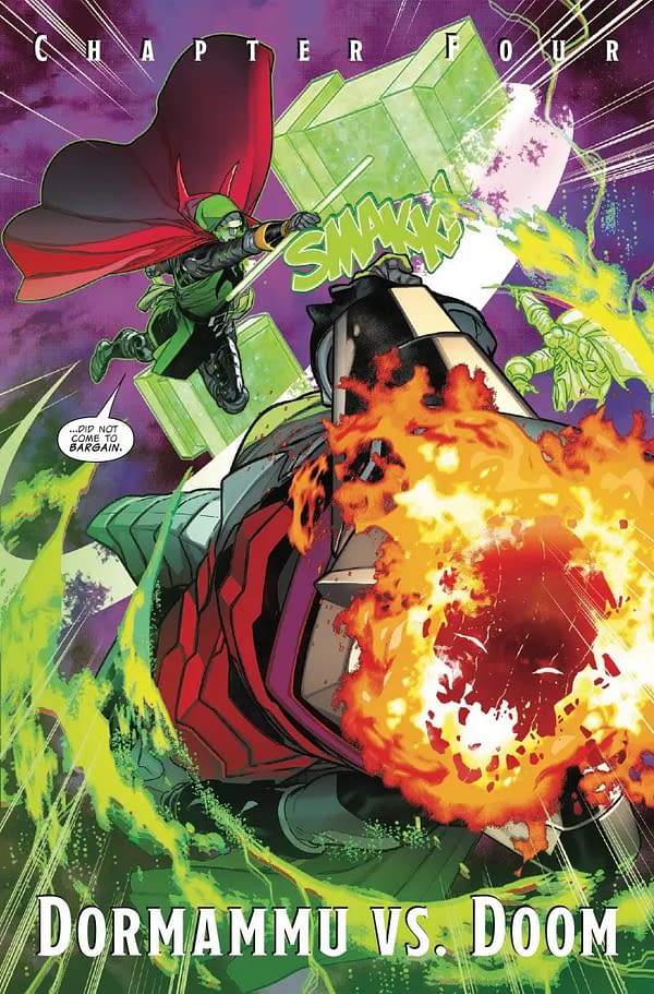 Interior preview page from ONE WORLD UNDER DOOM #4 BEN HARVEY COVER