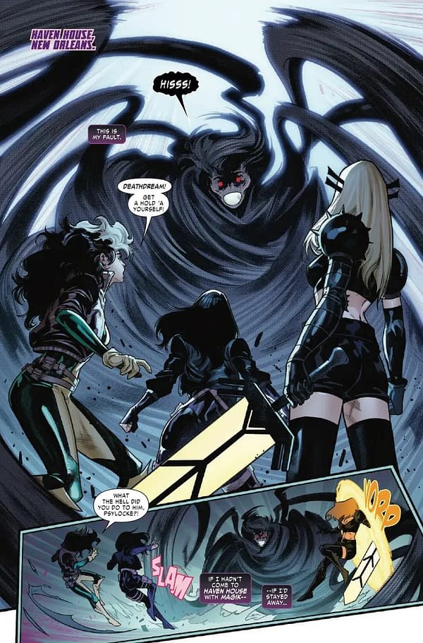 Interior preview page from PSYLOCKE #7 MAHMUD ASRAR COVER
