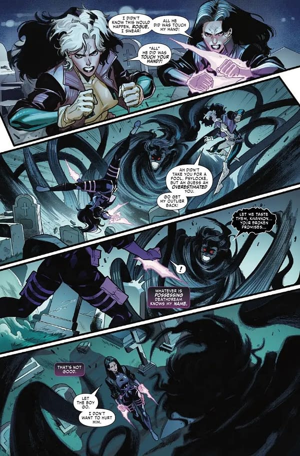 Interior preview page from PSYLOCKE #7 MAHMUD ASRAR COVER