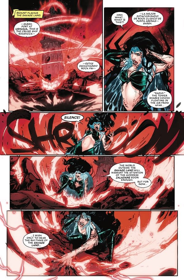 Interior preview page from ROGUE: THE SAVAGE LAND #5 KAARE ANDREWS COVER