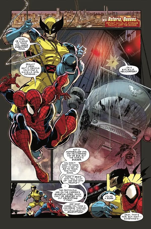 Interior preview page from SPIDER-MAN AND WOLVERINE #1 KAARE ANDREWS COVER