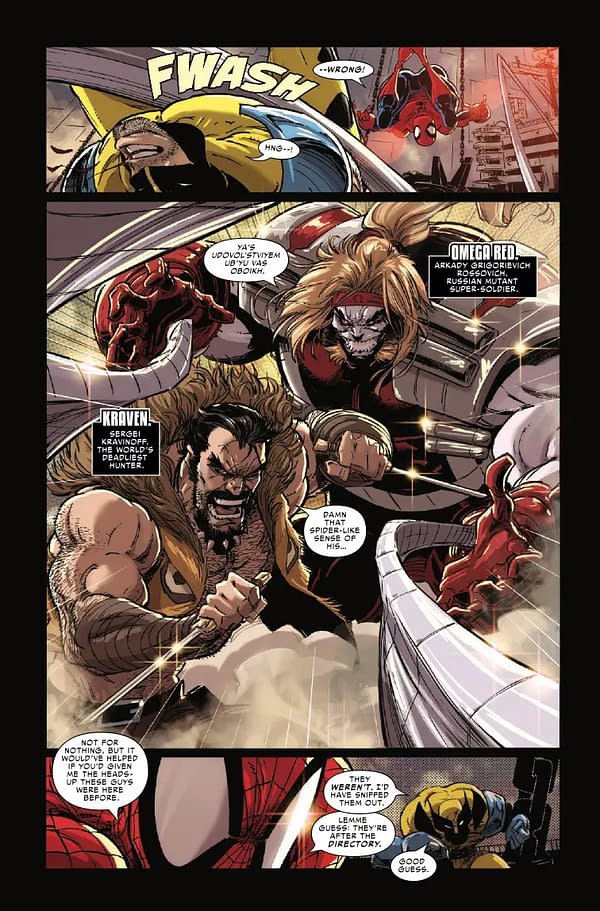 Interior preview page from SPIDER-MAN AND WOLVERINE #1 KAARE ANDREWS COVER